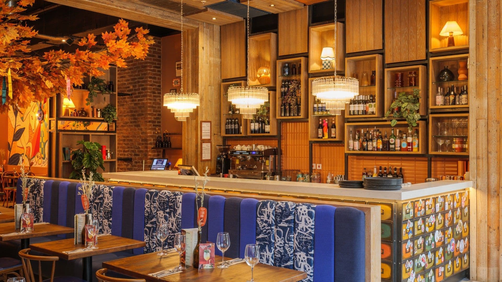 View of bar Zizzi Derby