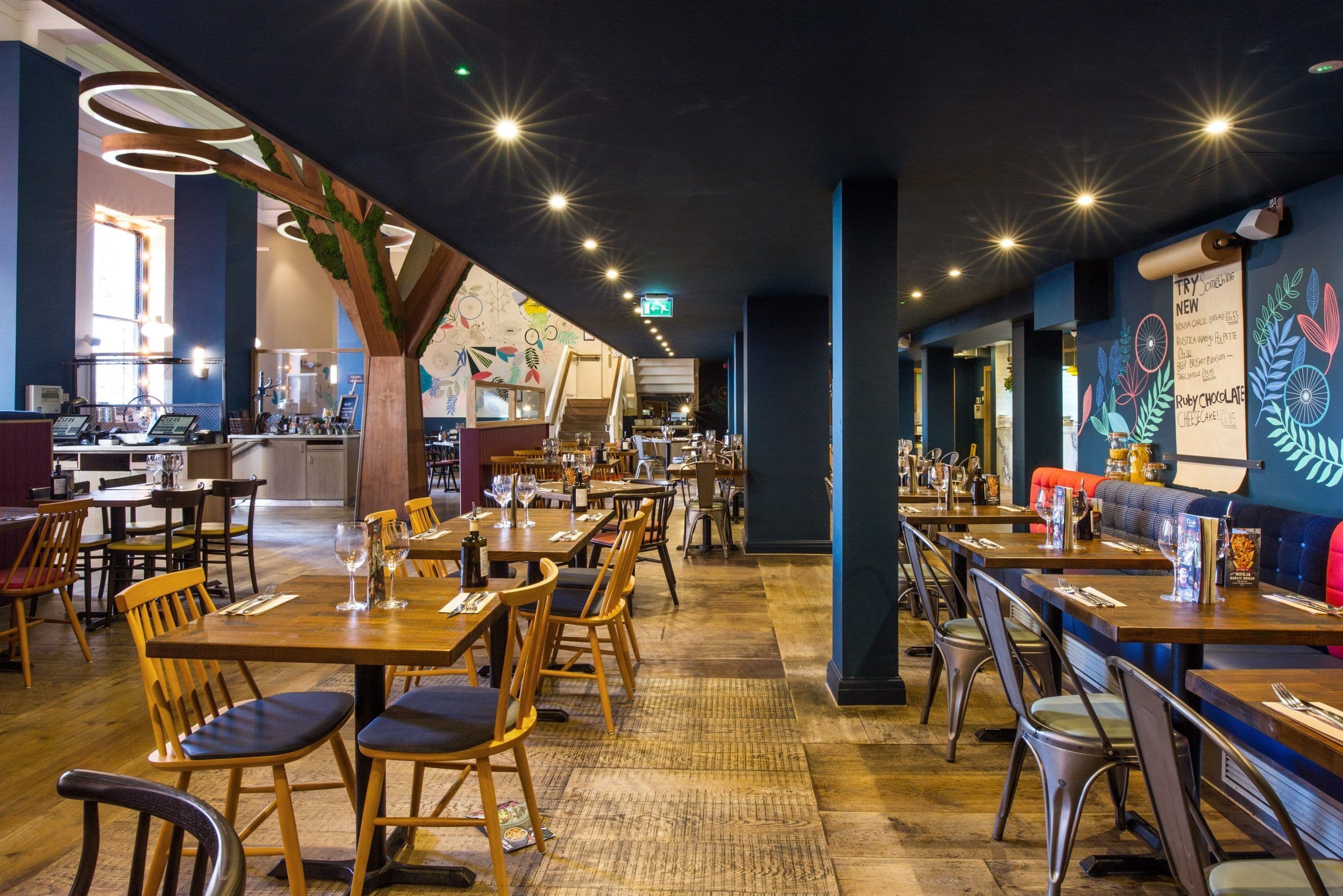 Zizzi Cambridge Benedict Street interiors