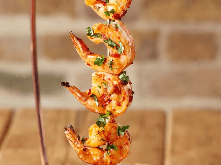 King Prawn Spiedini up close