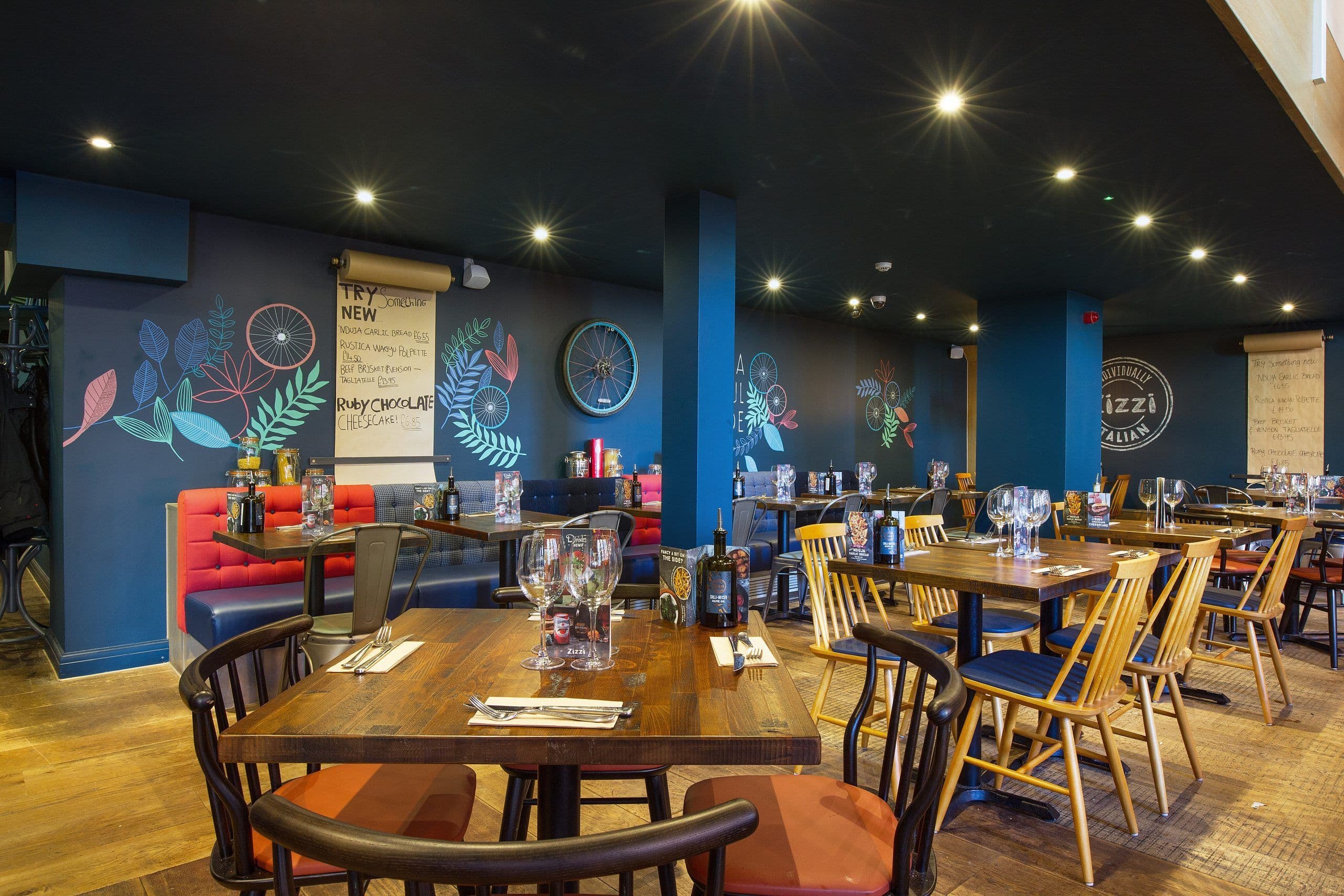 Zizzi Cambridge Benedict Street interiors