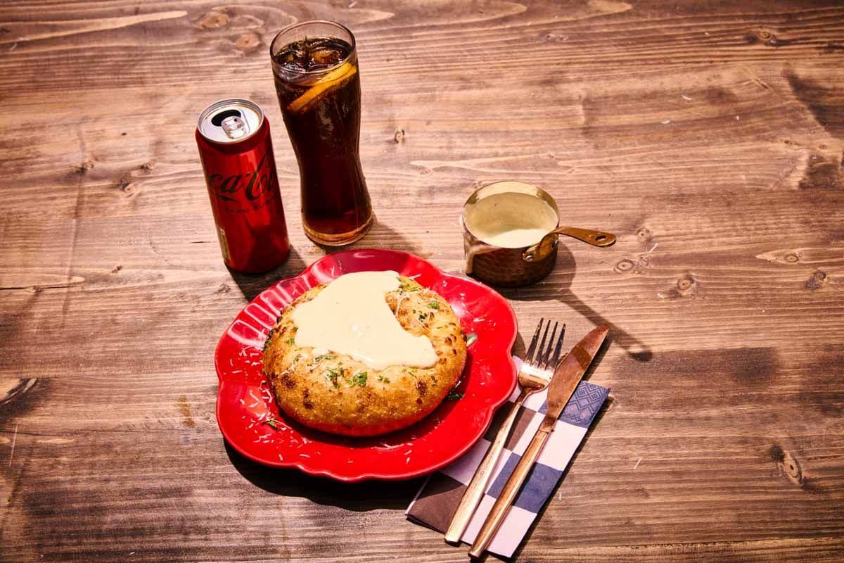 Garlic Bombe with fonduta cheese
