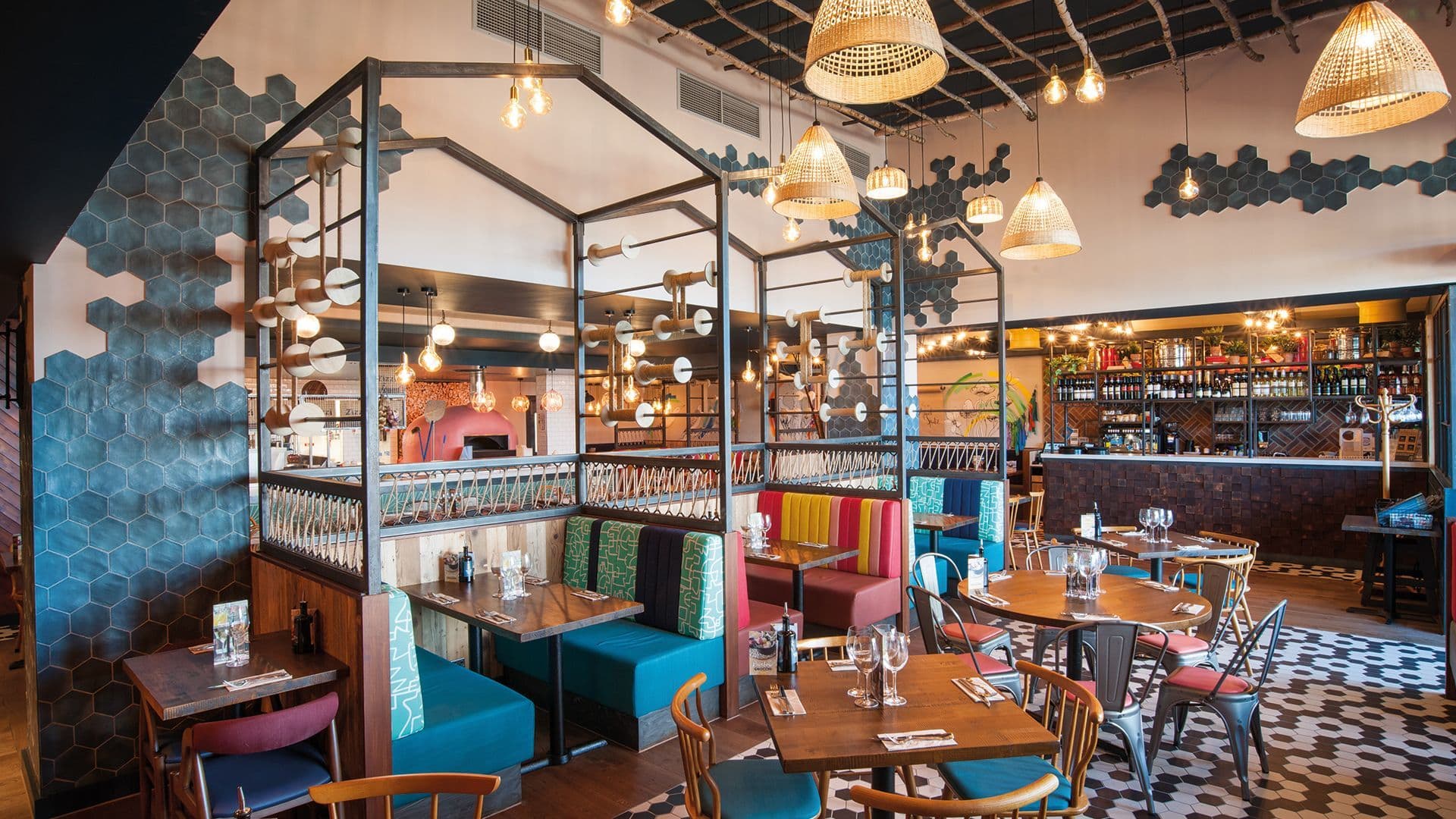 Interiors of Zizzi Braintree