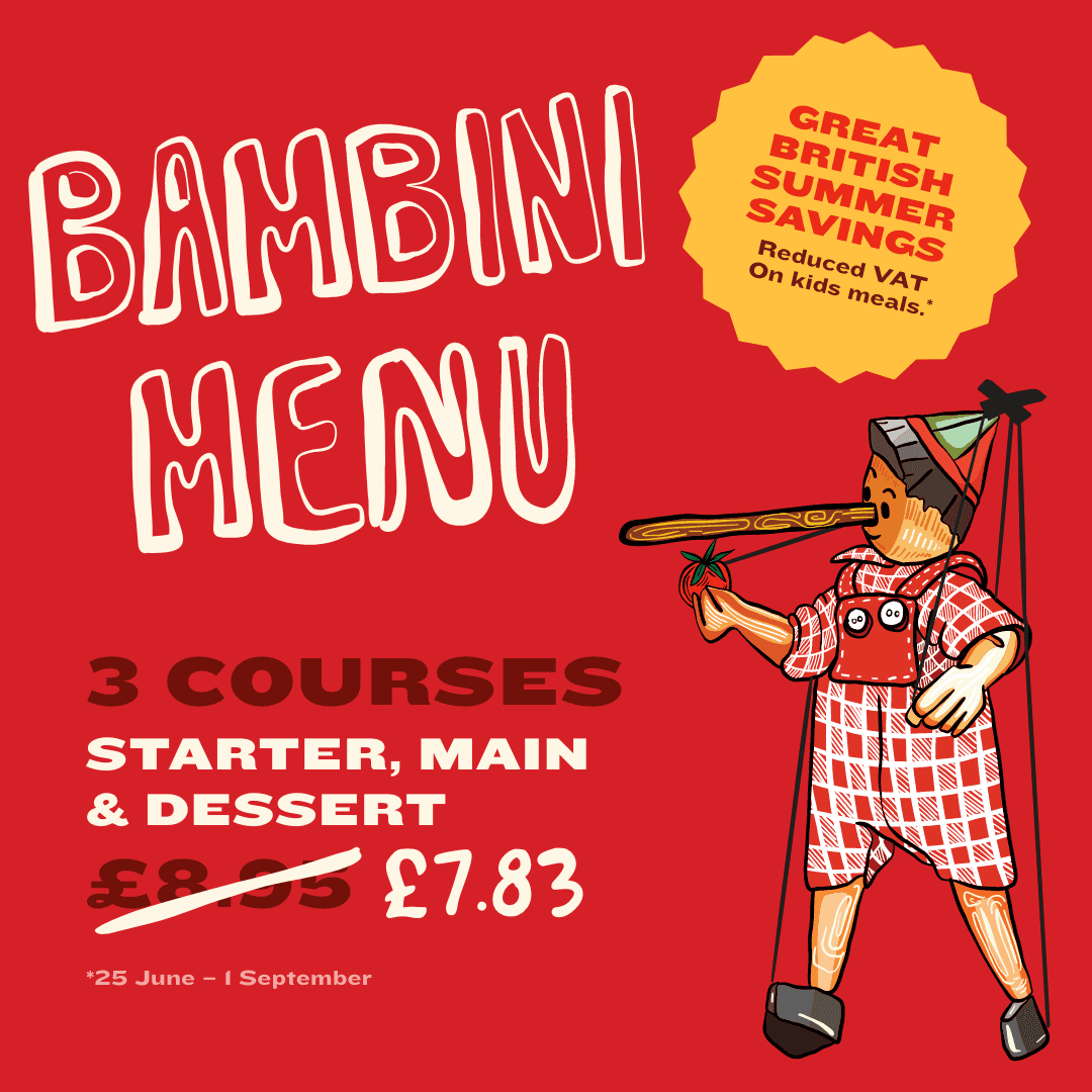 Bambini menu VAT reduction