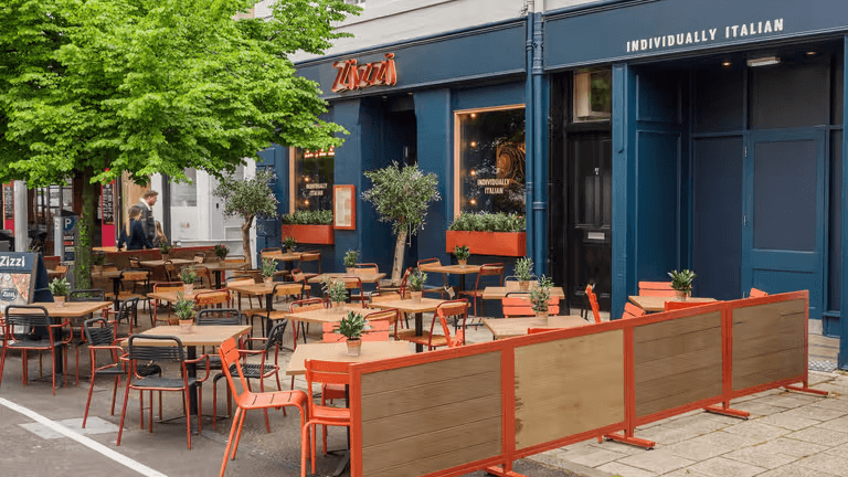 Outside seating at Zizzi St Andrews