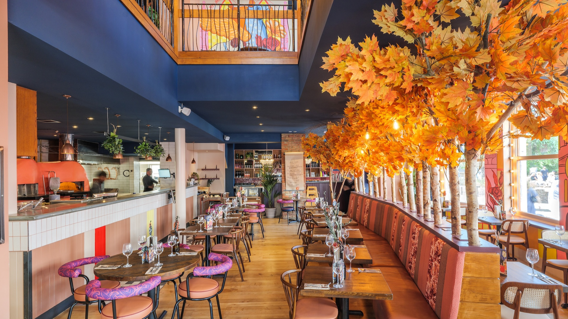 Zizzi Kingston interiors with atrium view 