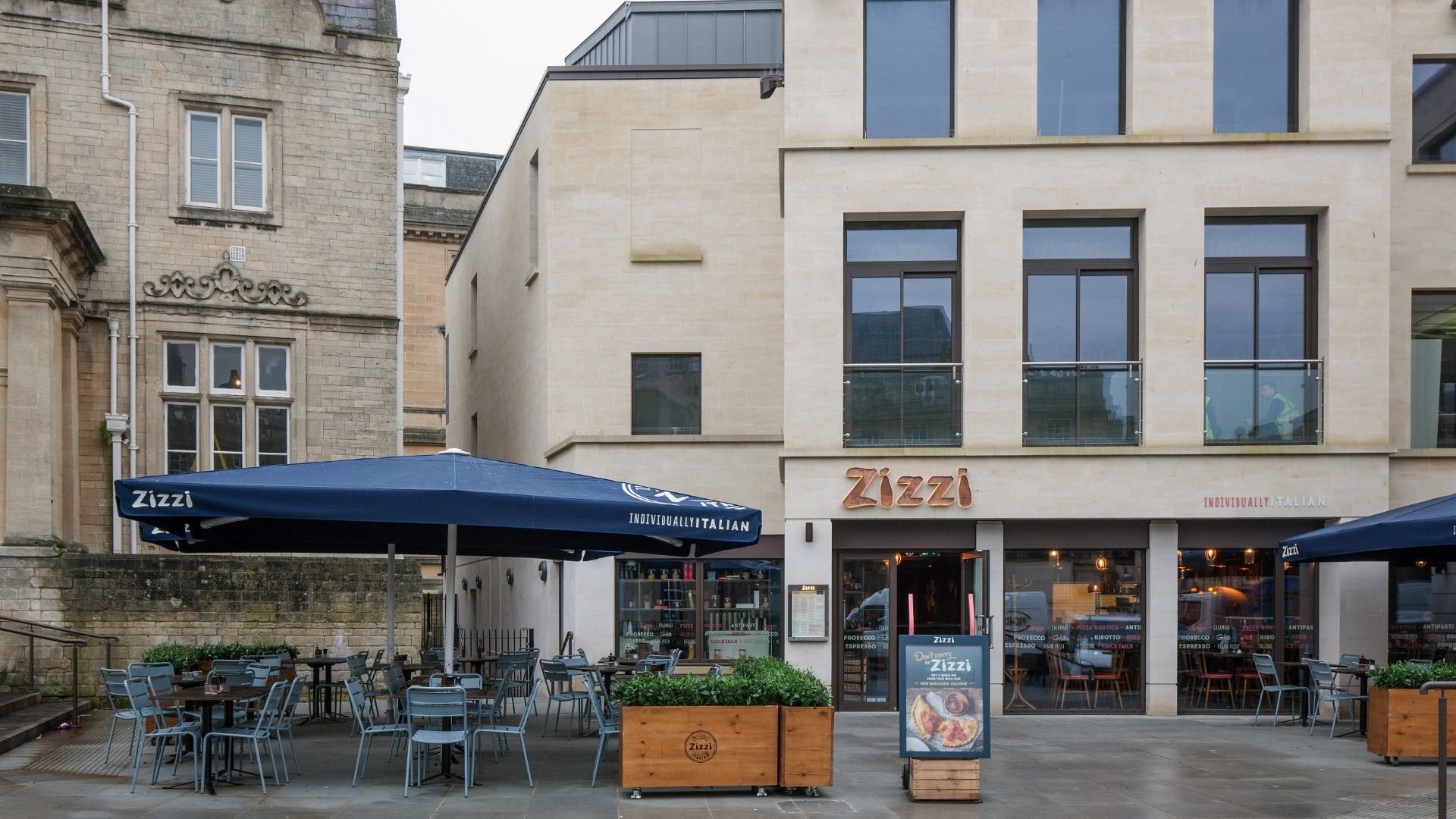 Exterior view of Zizzi Bath. 