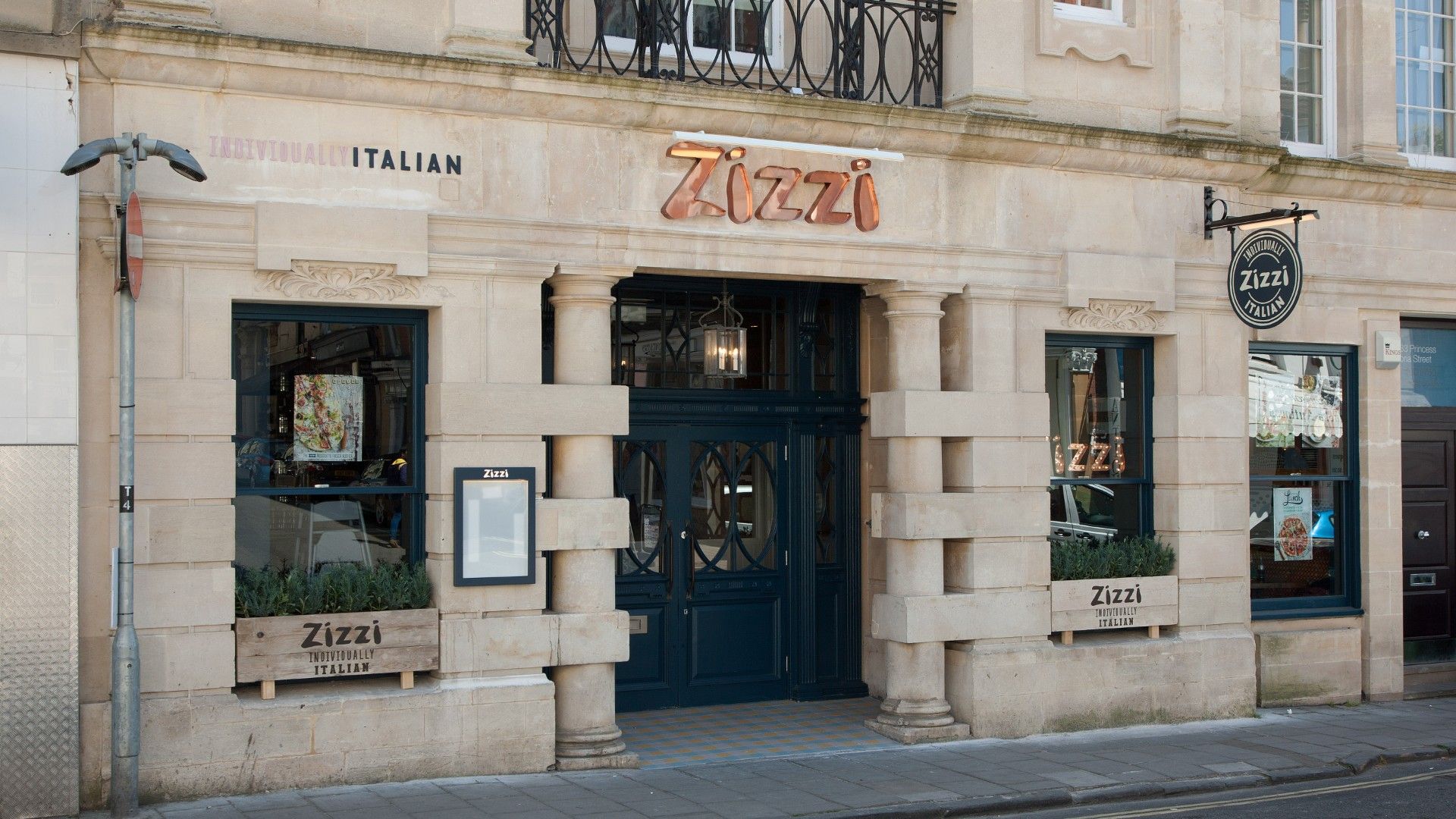 Exterior view of Zizzi Bristol , Clifton Village. 