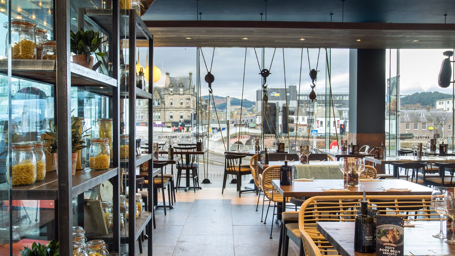 Table and chairs Zizzi, Inverness. 