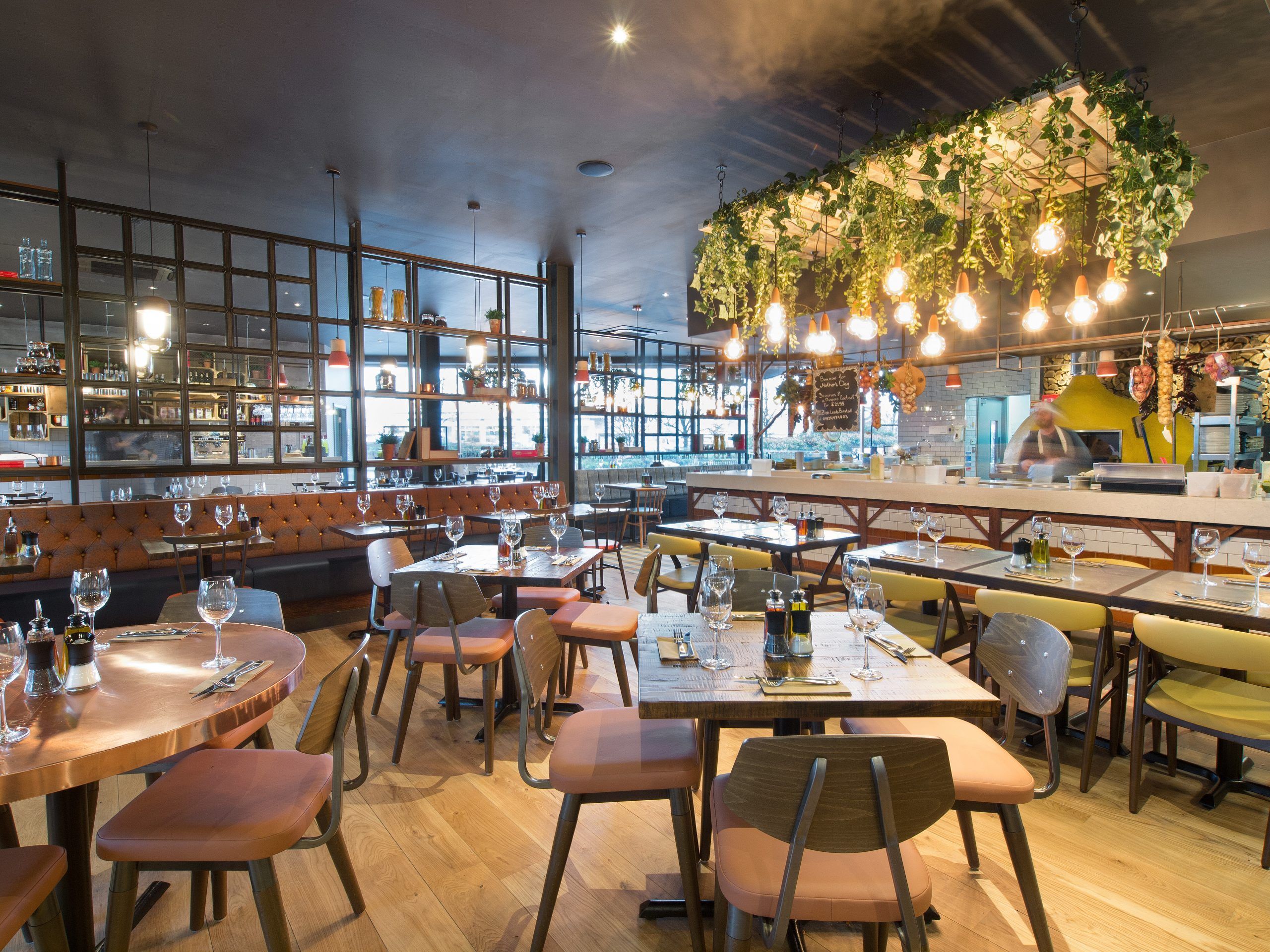 Table view of Zizzi Leeds Birstall. 