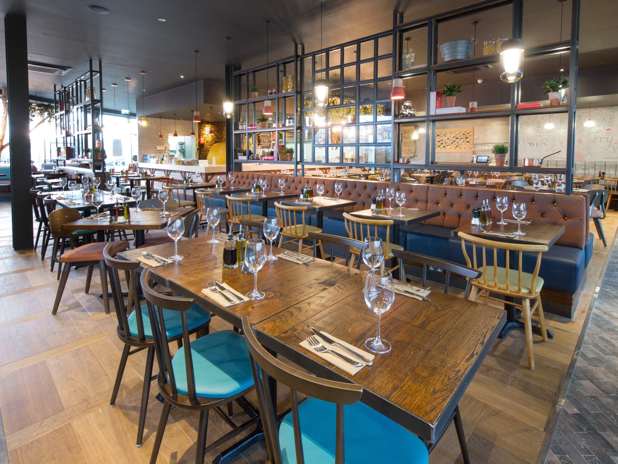 Table view of Zizzi Leeds Birstall. 