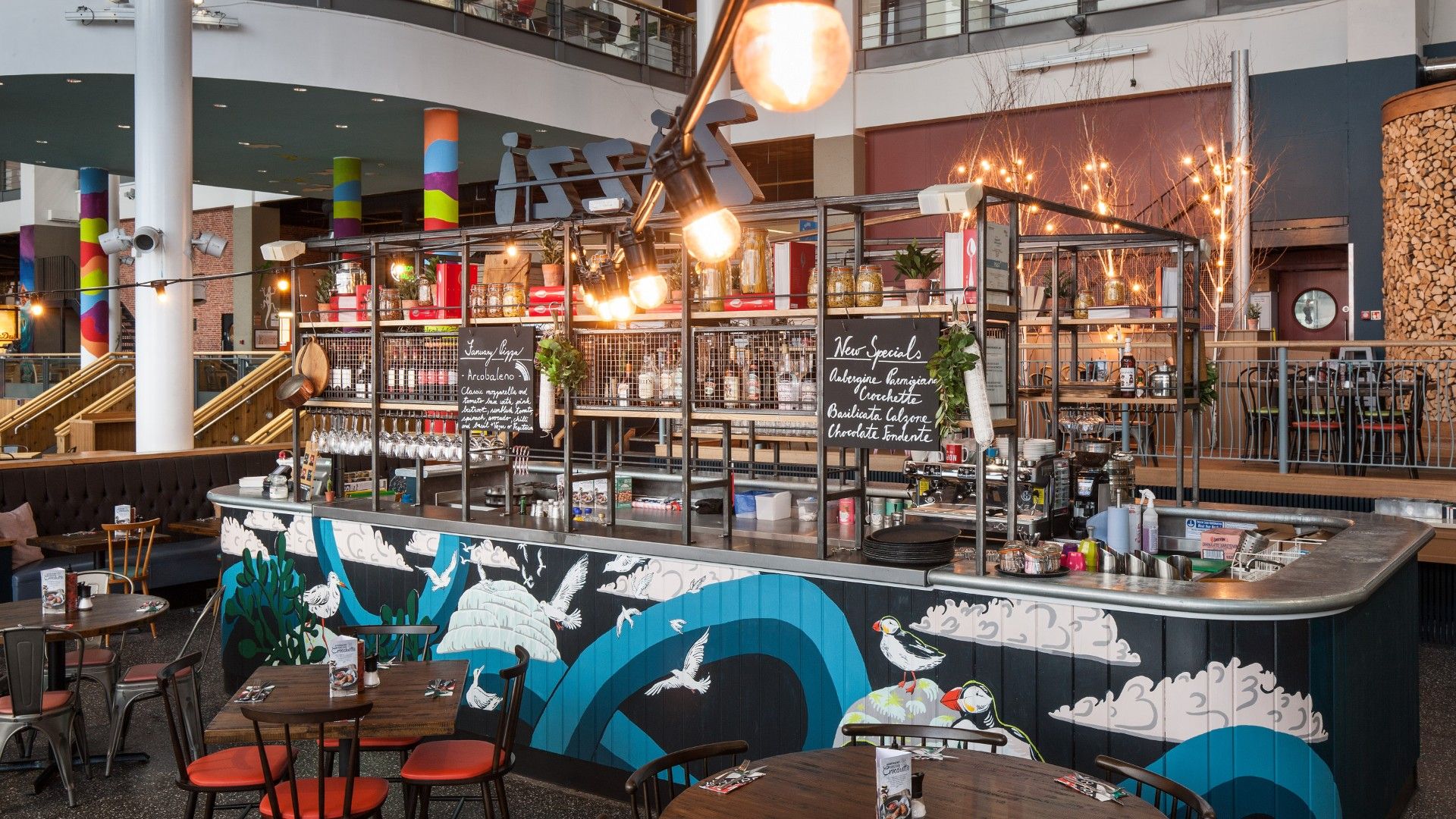 View of bar Zizzi Leith. 