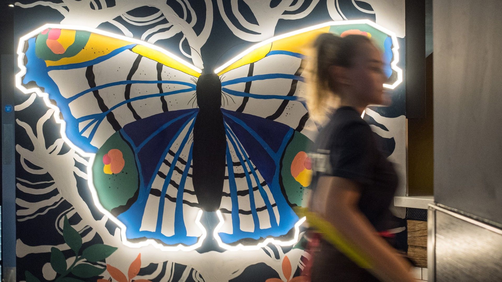 Art wall Zizzi Liffey Valley, Dublin. 