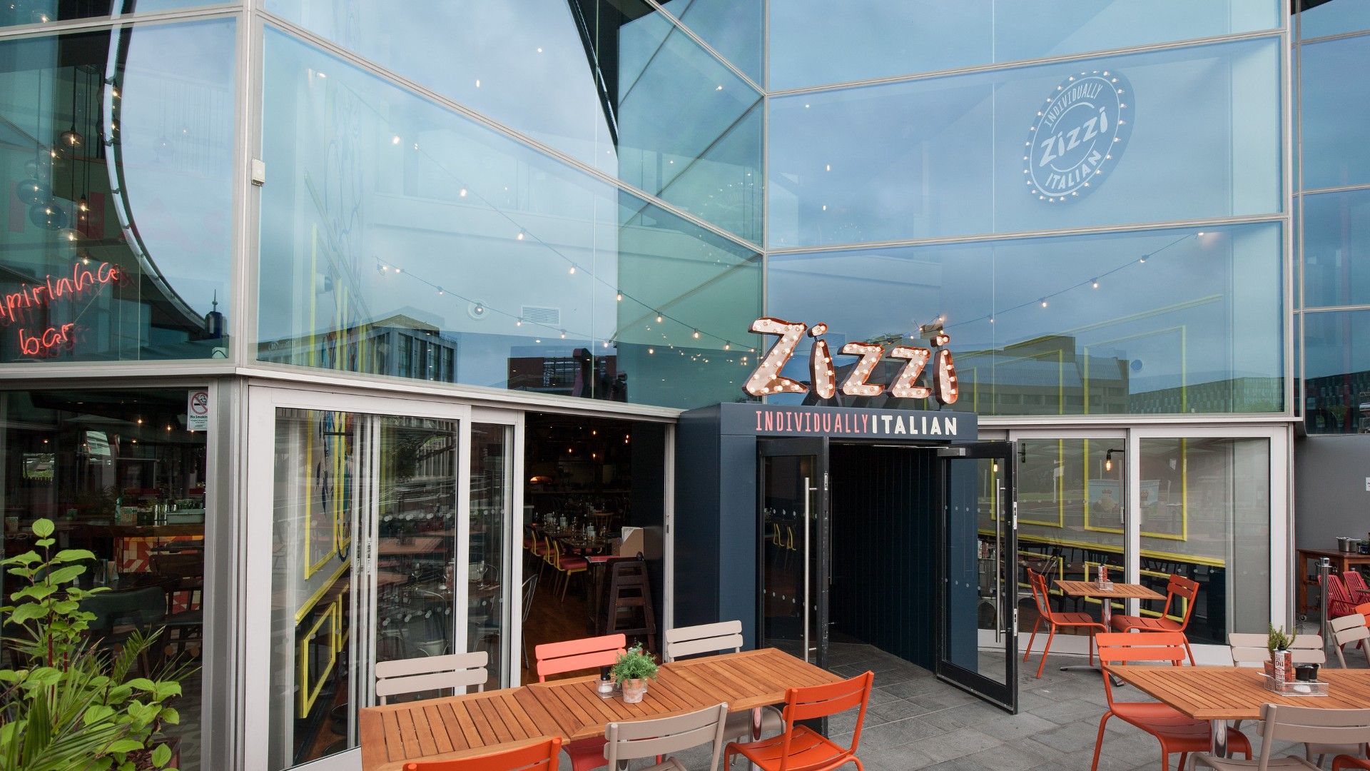Exterior view of Zizzi Liverpool One. 