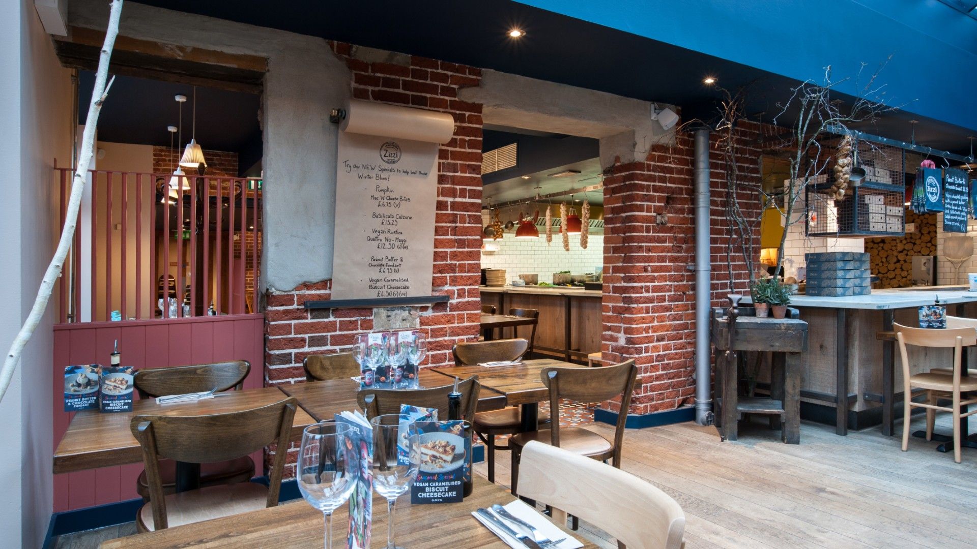 Table and chairs Zizzi Norwich. 