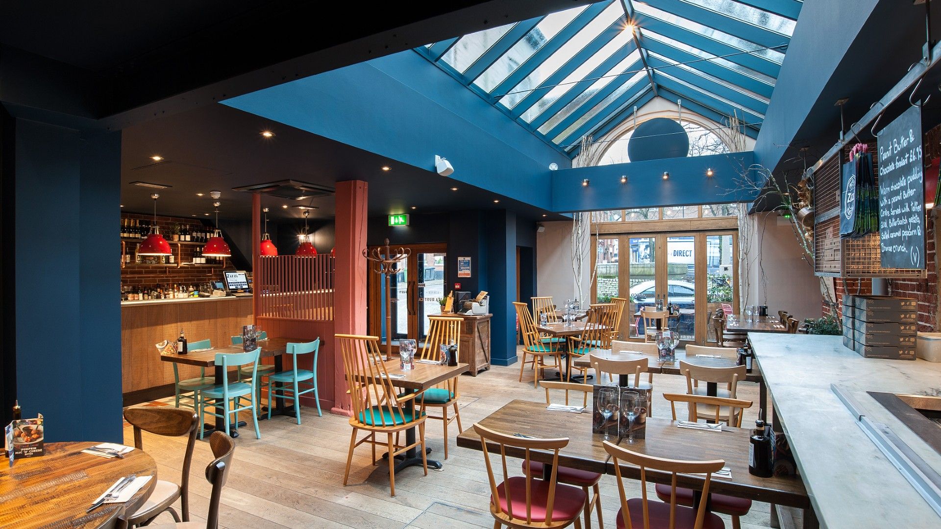 Table and chairs Zizzi Norwich. 