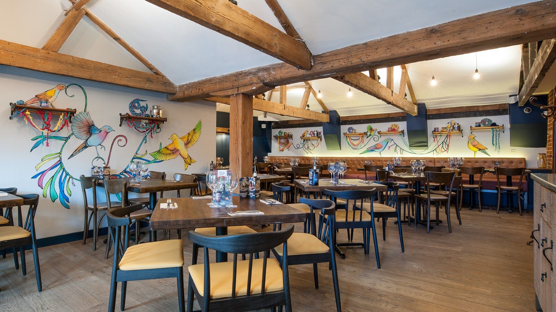 Table and chairs Zizzi Norwich. 
