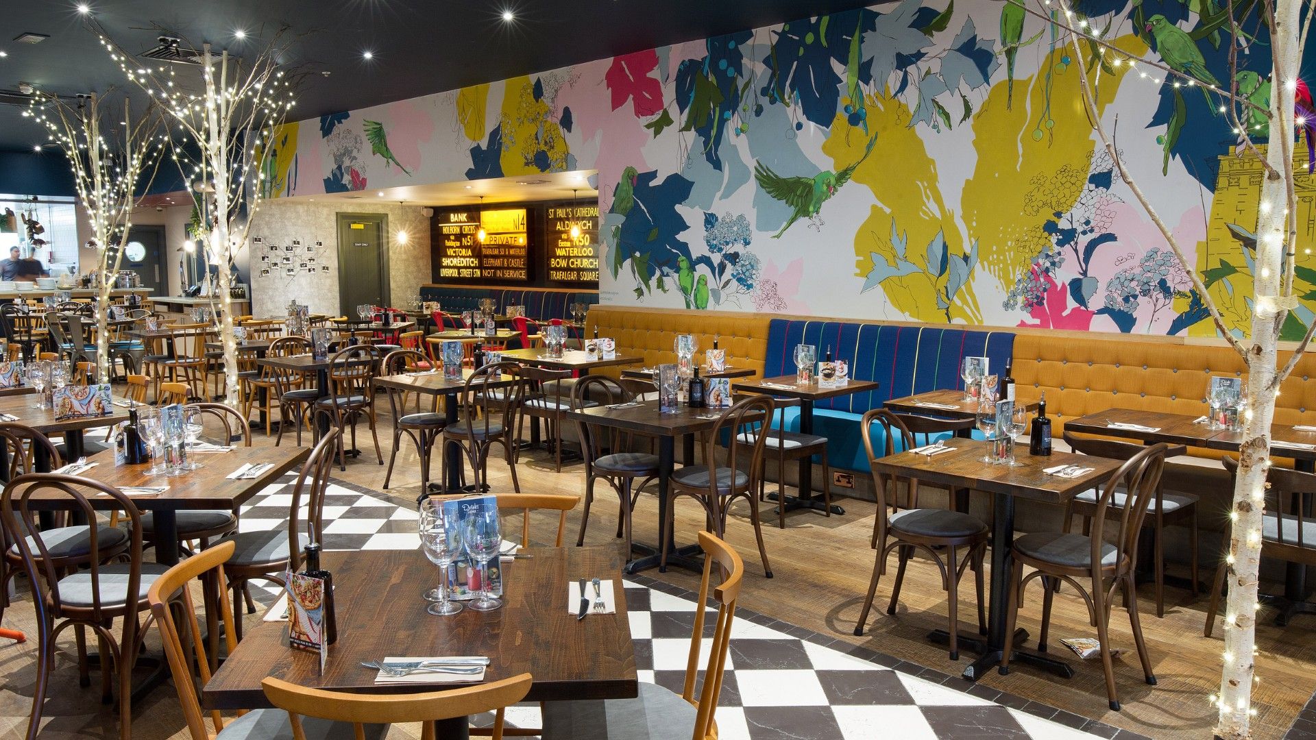 Table and Chairs Zizzi One New Change, St Paul's. 