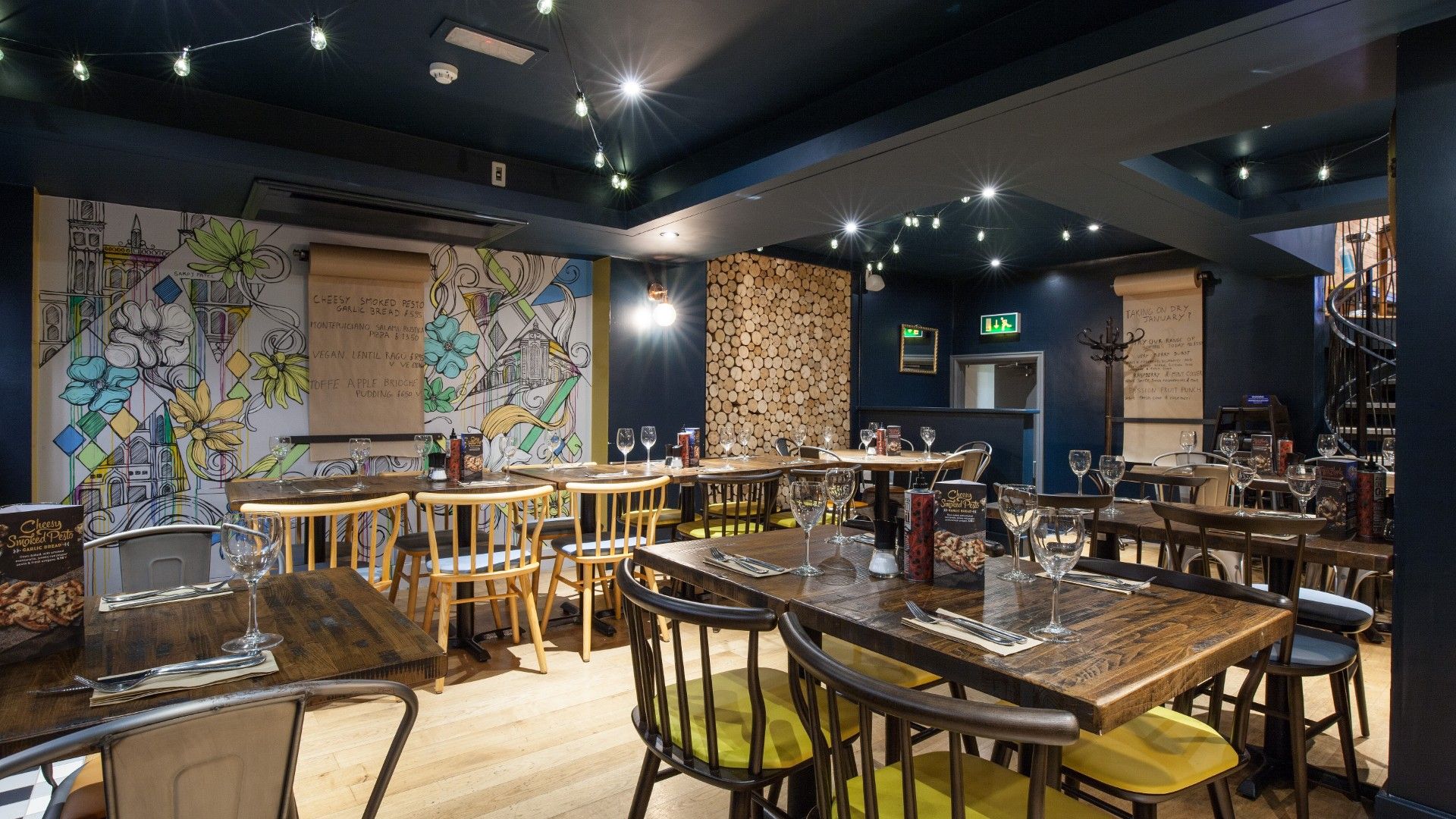 Table and chairs Zizzi Oxford. 