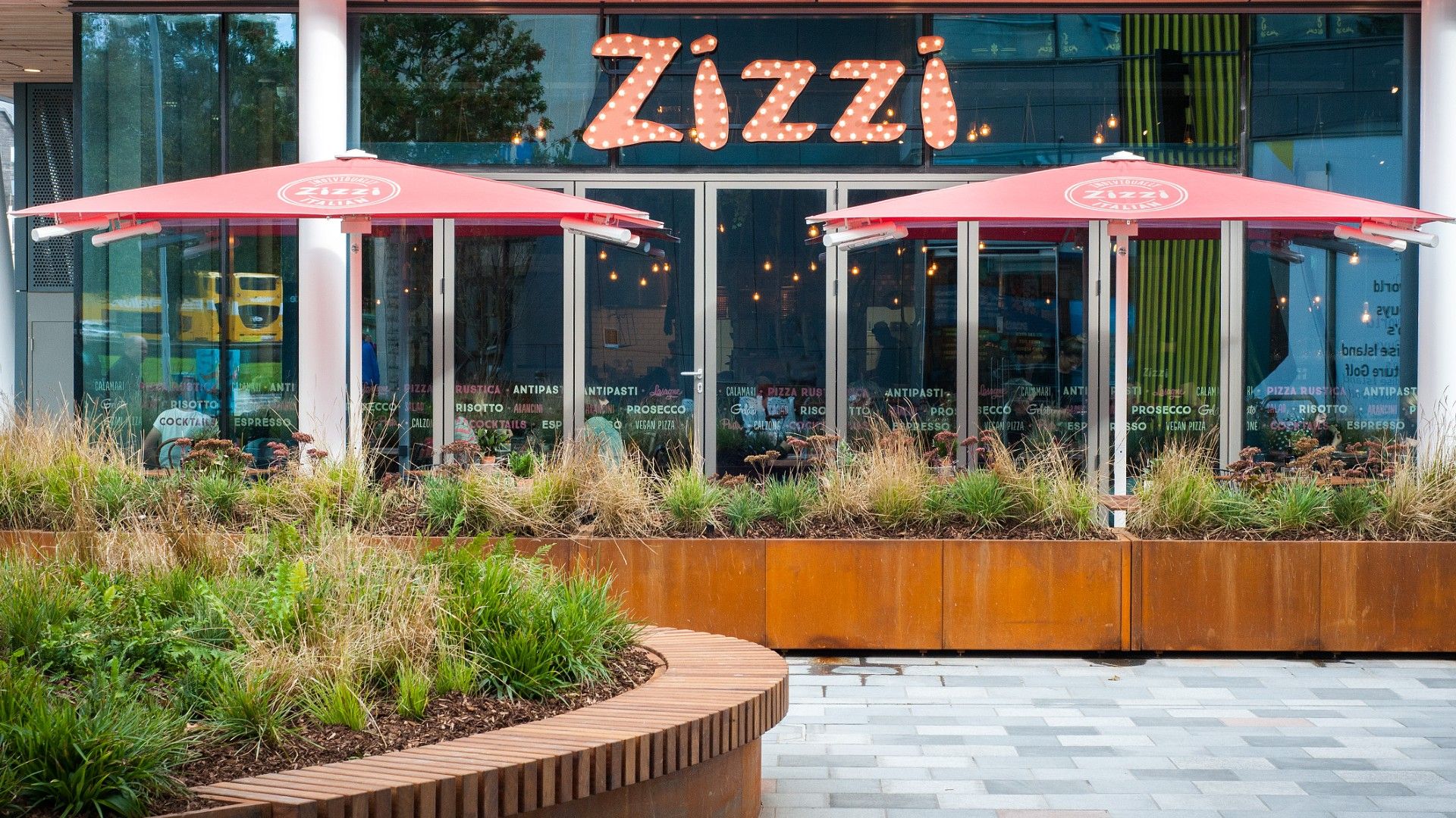 Exterior view of Zizzi Plymouth. 