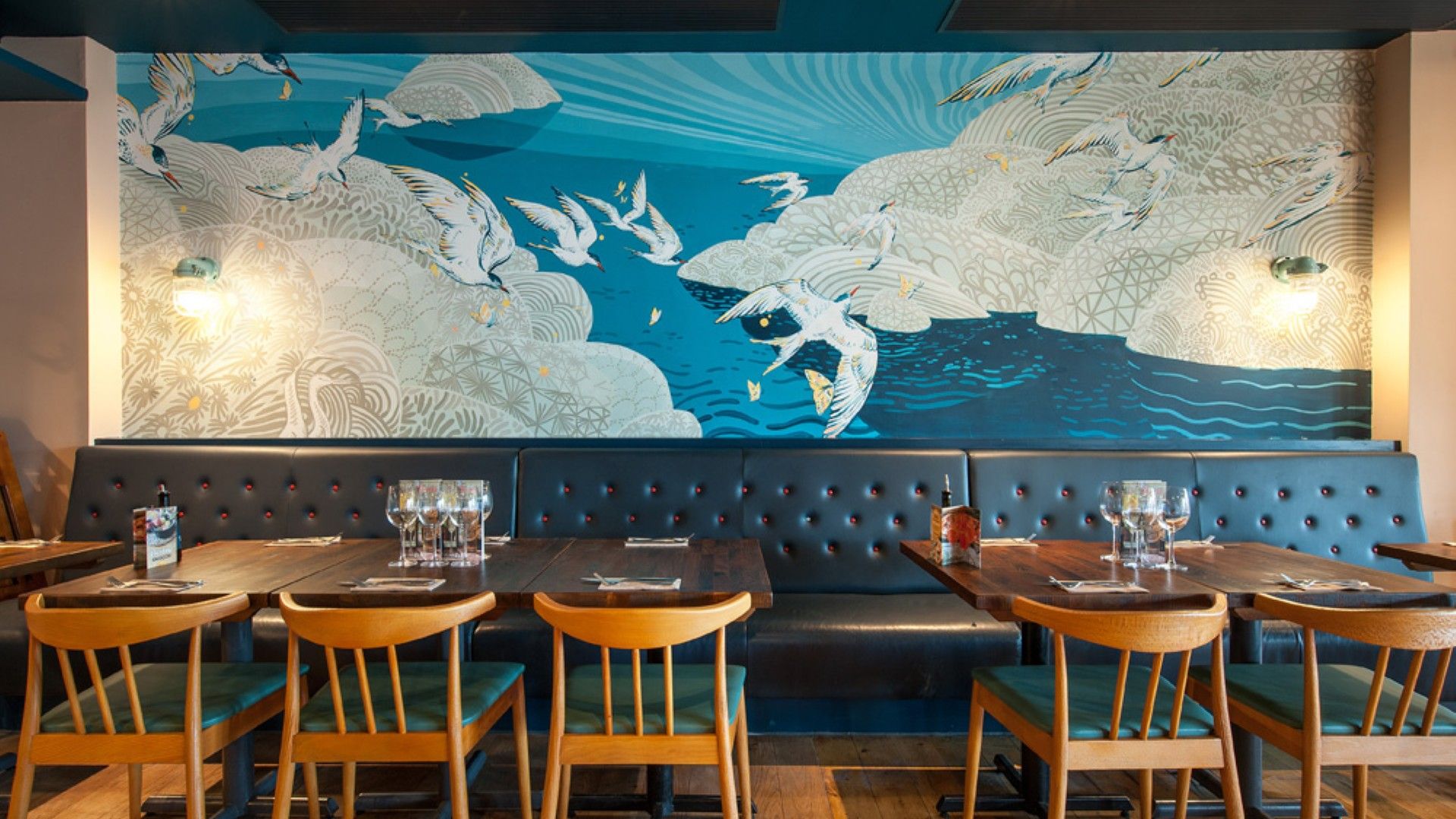Art wall Zizzi Port Solent. 