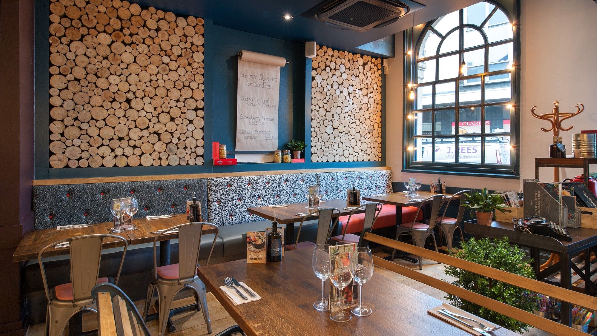 Tables and chairs Zizzi Richmond. 