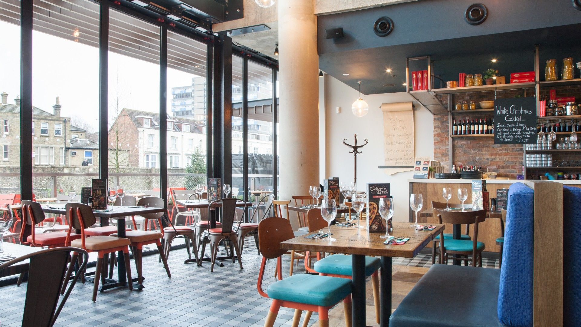 Table and chairs Zizzi Southampton. 
