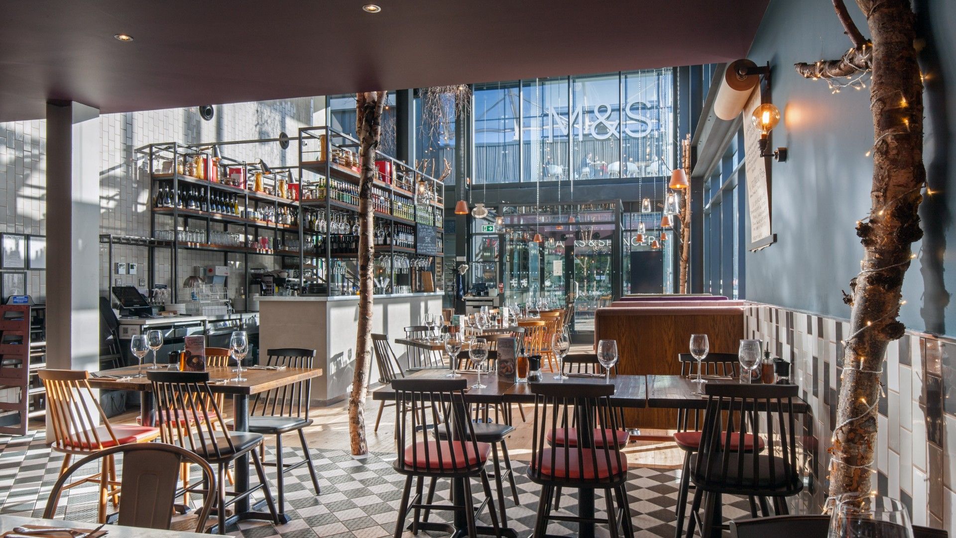 Tables and chairs Zizzi Stafford. 