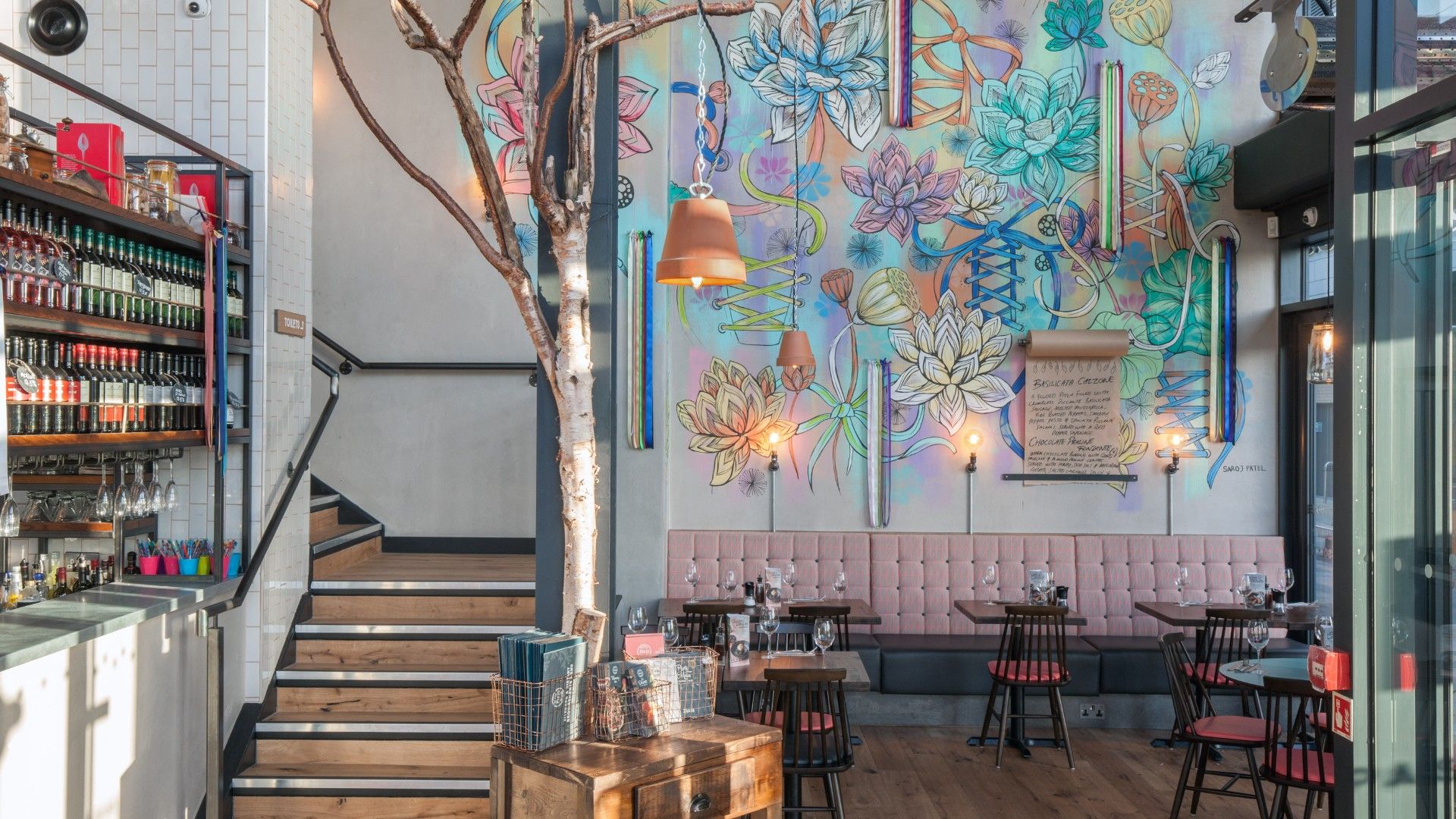Tables and chairs Zizzi Stafford. 