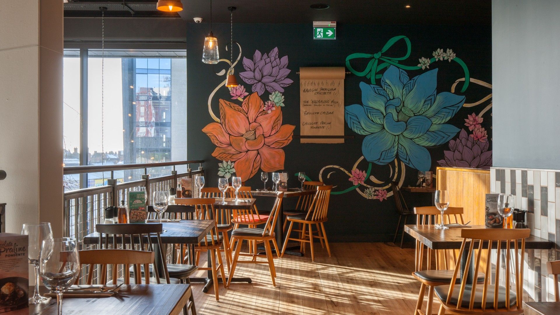 Tables and chairs Zizzi Stafford. 