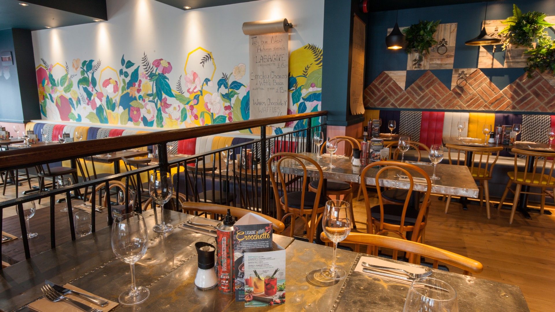 Tables and chairs Zizzi Sutton. 