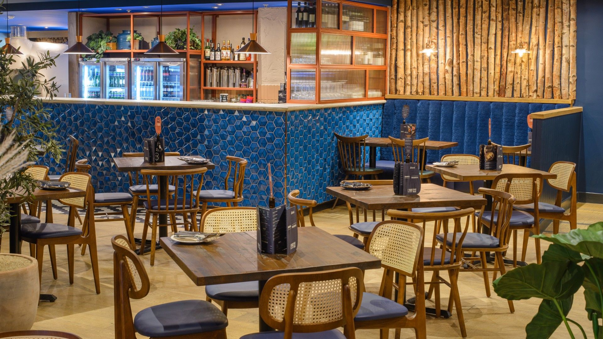 Tables and chairs Zizzi The Trafford Centre. 