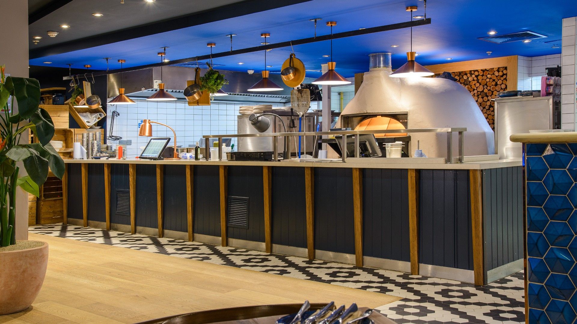 Pizza oven Zizzi The Trafford Centre. 