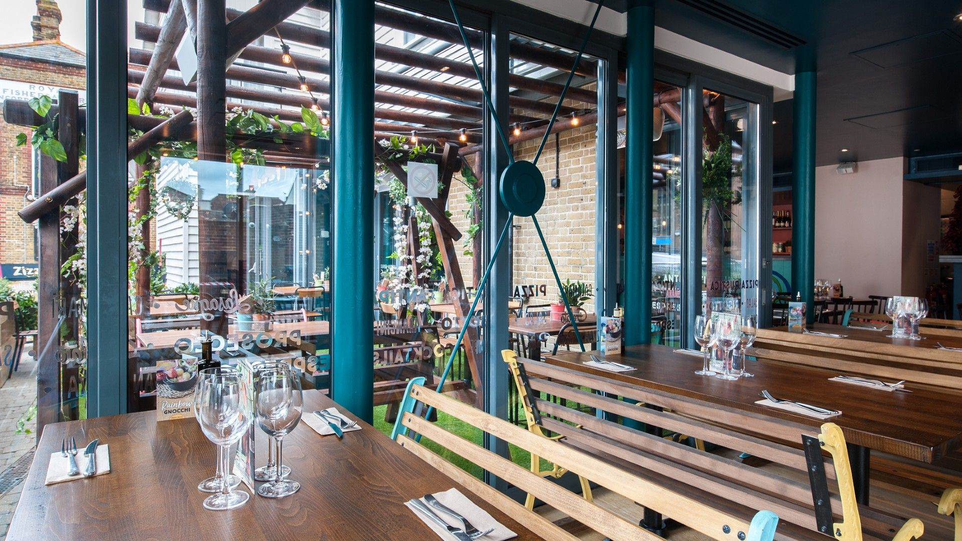 Table and chairs Zizzi Whitstable 
