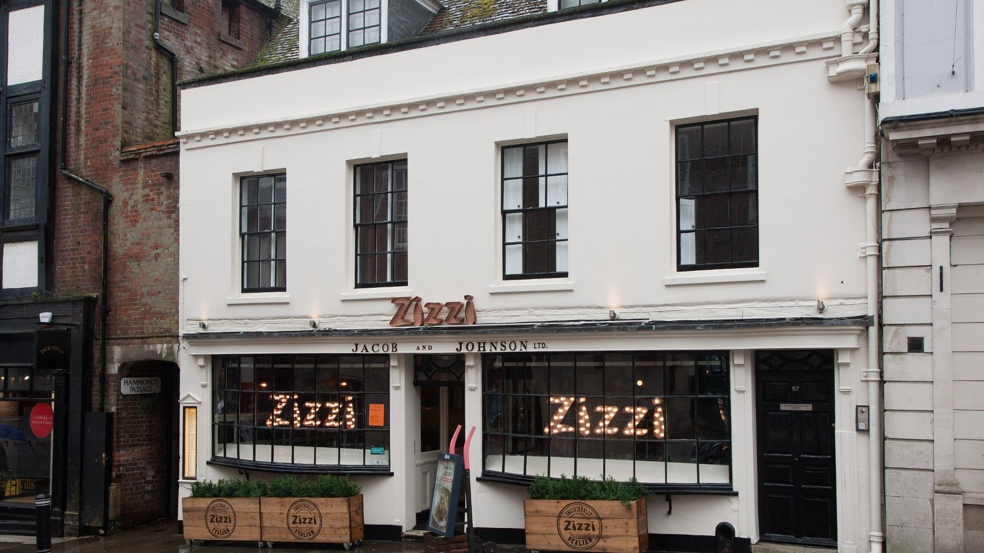 Exterior view of Zizzi Winchester. 