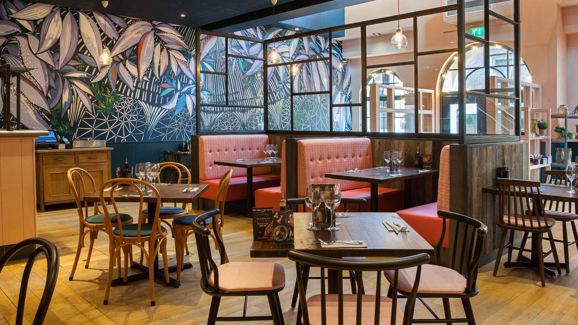 Tables and chairs Zizzi York. 