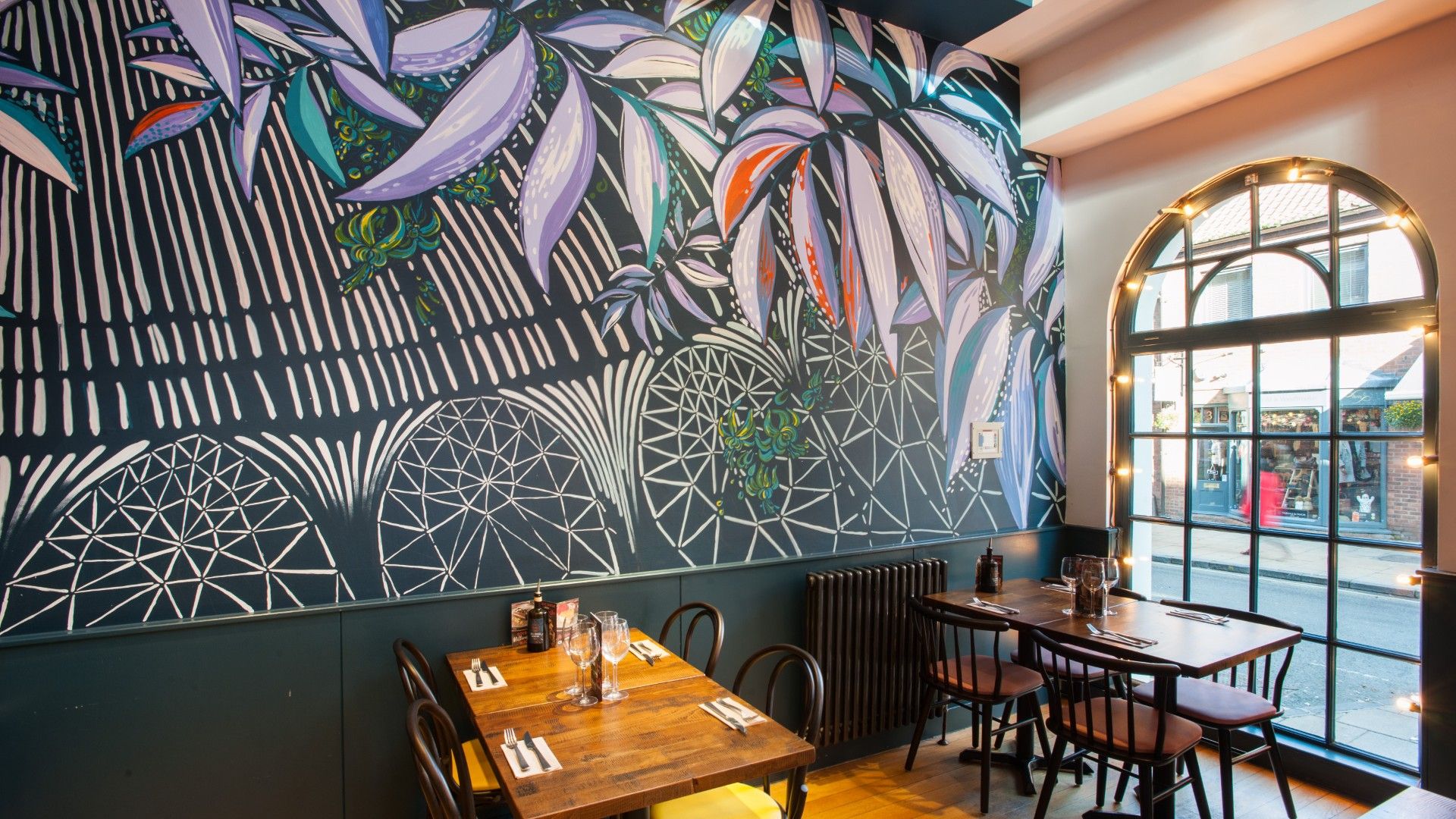 Tables and chairs Zizzi York. 