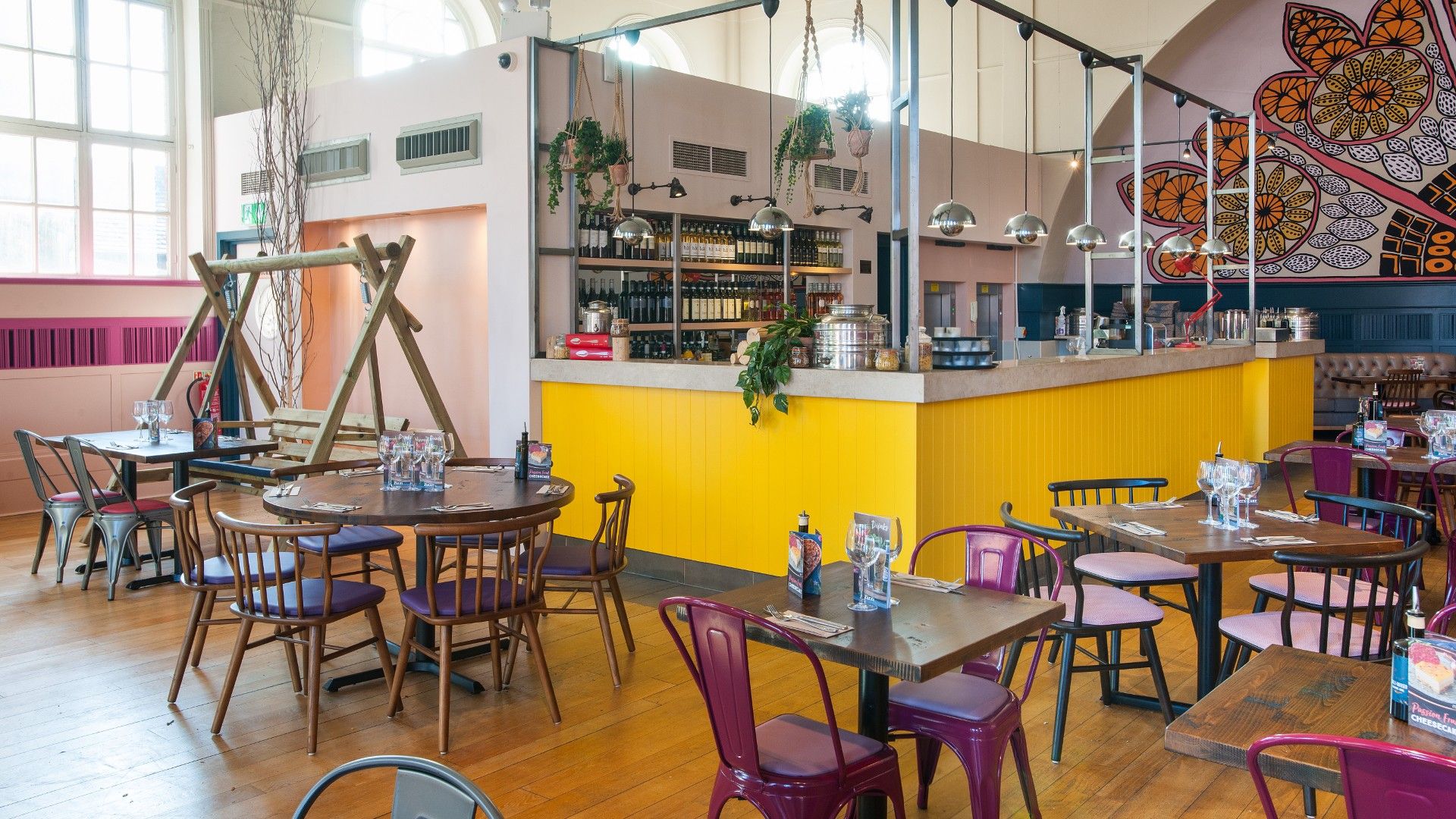 Tables and chairs Zizzi York. 