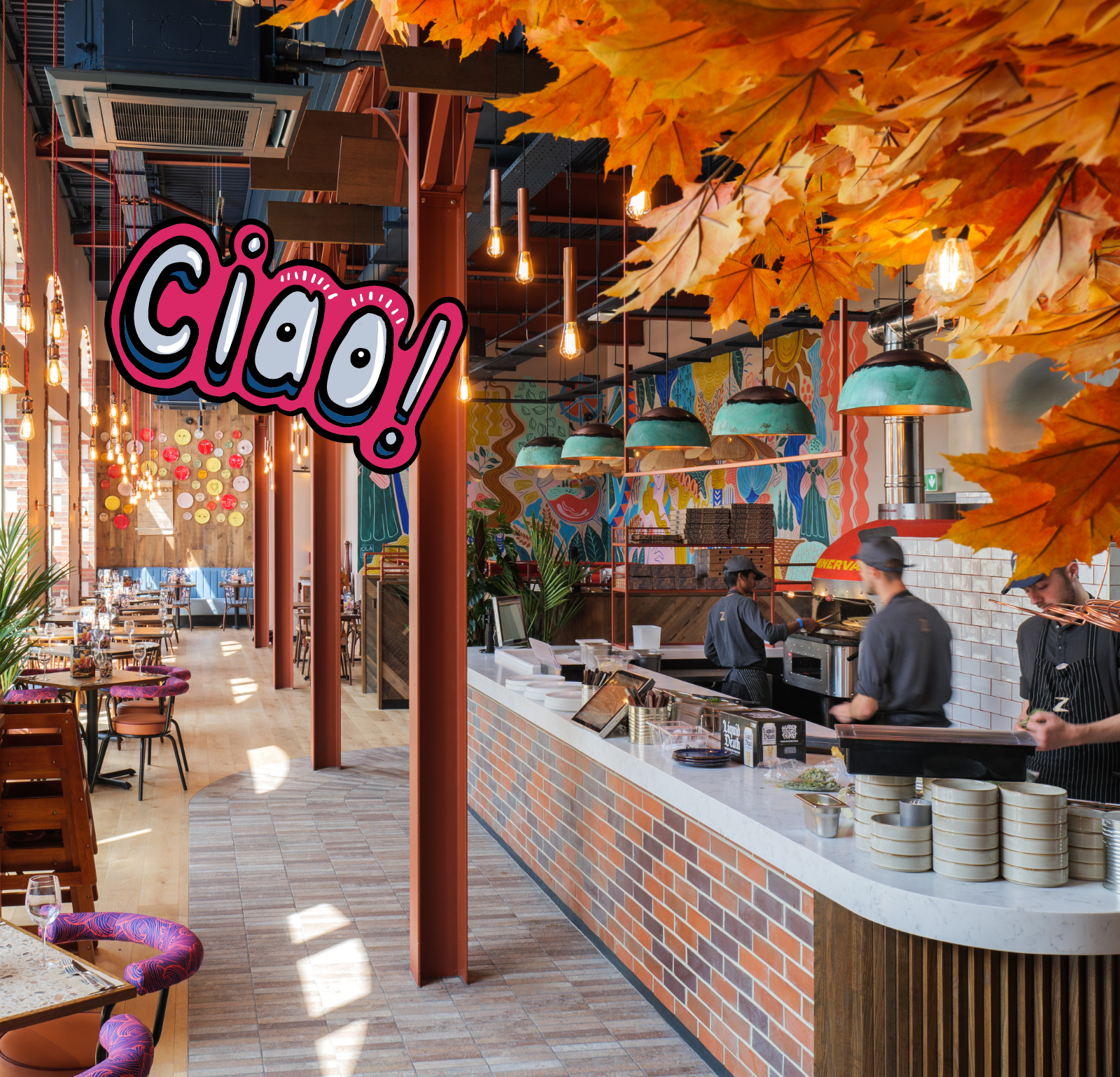 Zizzi Cotswolds Interiors with Ciao overlay 
