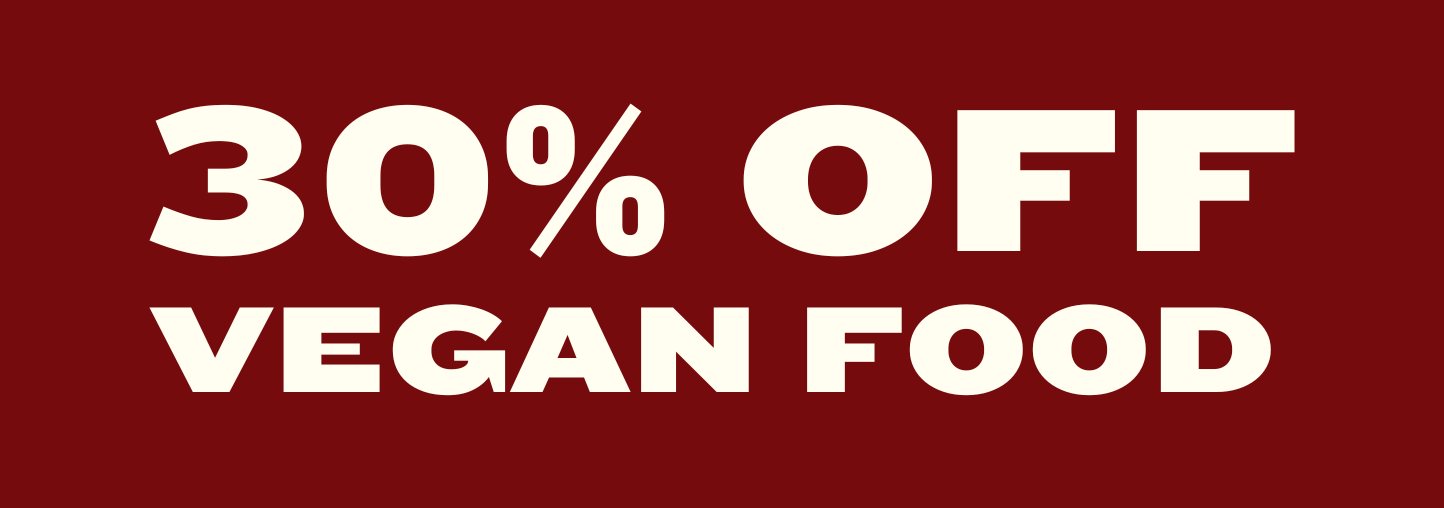 30% Off Vegan Food 