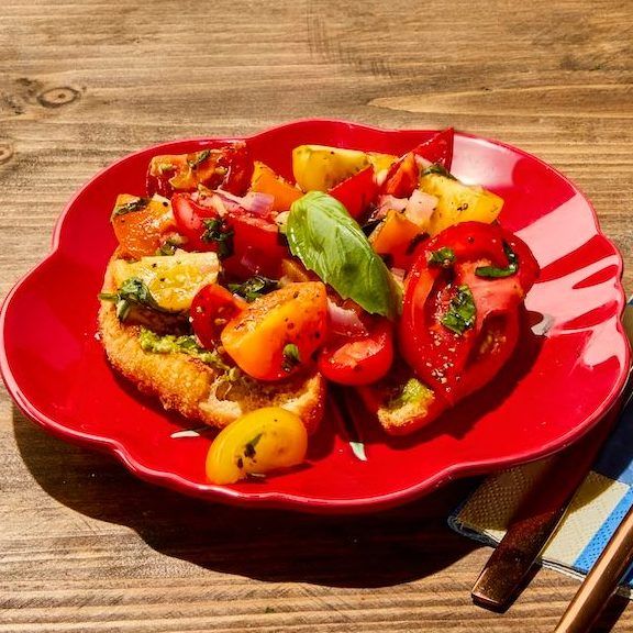 Bruschetta with Isle of Wight tomatoes 