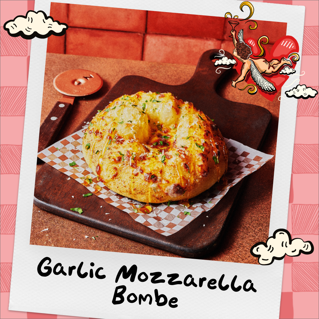 Garlic and Mozzarella Bombe. 