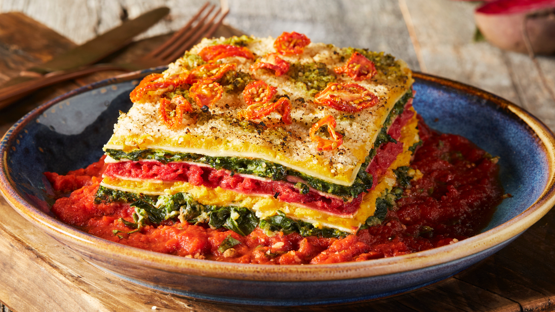 Vegan Rainbow Lasagne